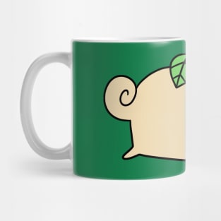 Green Leaf Pug Mug